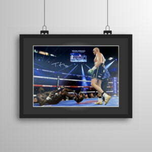 Signed & Framed Tyson Fury (v Wilder) Fight Print
