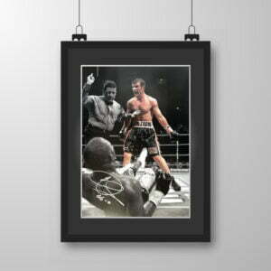 Signed & Framed Joe Calzaghe (v Lacy) Fight Print