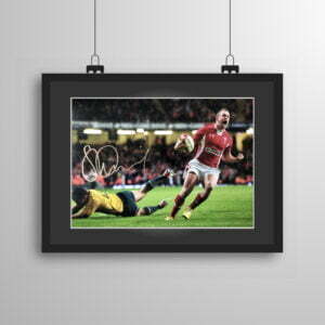 Signed and framed Shane Williams 'Last Try' print